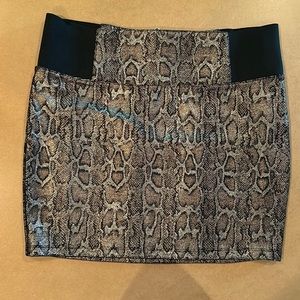 Snake Print Mini Skirt